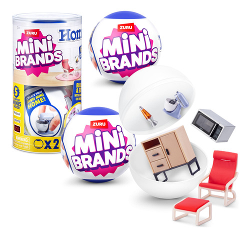 Mini Brands Home Capsule Coleccionables, Paquete De 2 Unidad
