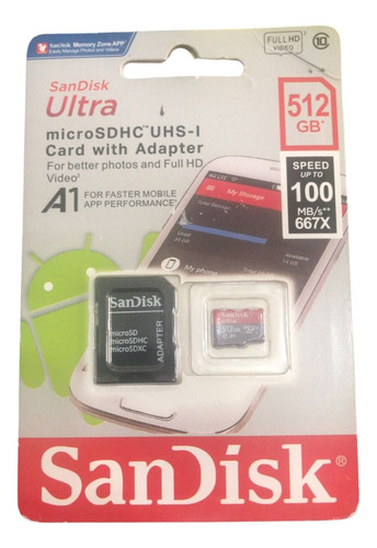 Cartão De Memória Sandisk Ultra 512gb 
