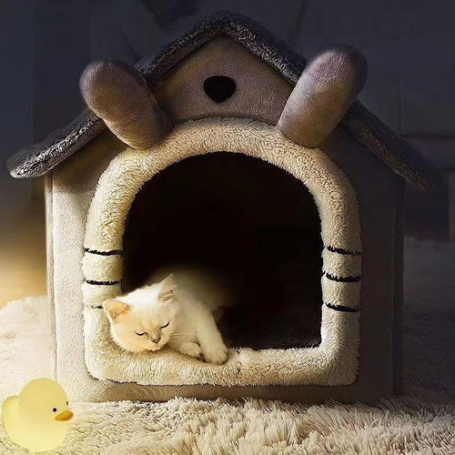 M Casa Cama Cueva Desmontable For Perros/gatos Cojín Suave