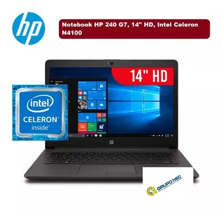 Notebook Hp 240 G7, 14 Hd, Intel Celeron N4100 1.10 Ghz,