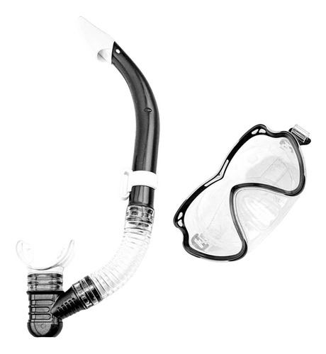 Snorkel Mask Set Snorkeling Gear Gafas Para Equipo De Negro