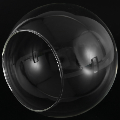 Jarrón Redondo Con Forma De Esfera En Cristal Transparente-f