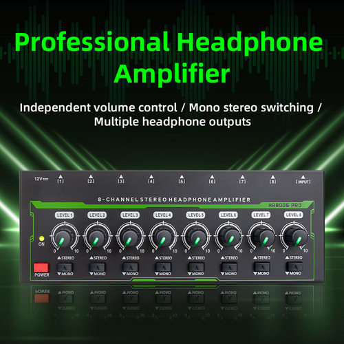 Adaptador Estéreo Power Channel 8 Dc Stage Headphone Amp