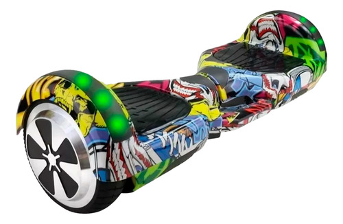 Hoverboard Overboard Skate Elétrico 6.5 Bluetooth Luzes Led Cor Amarelo Punk