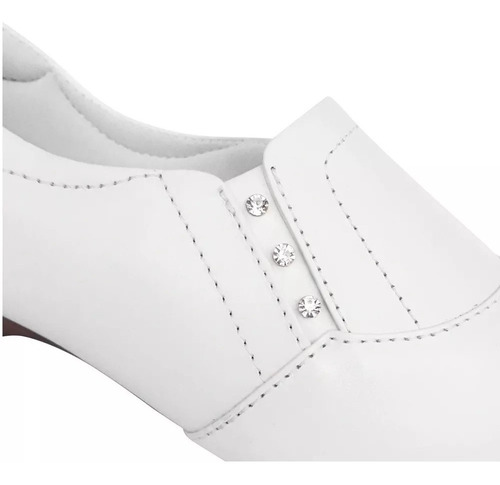 Sapato Branco Social Enfermeira Medica Neftali Couro Nr-32