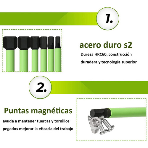 Puntas De Destornillador Allen Con Cabeza Hexagonal De 100 M