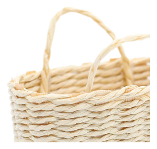 Cesta Tejida Para Casa De Muñecas 1:12, Rectángulo