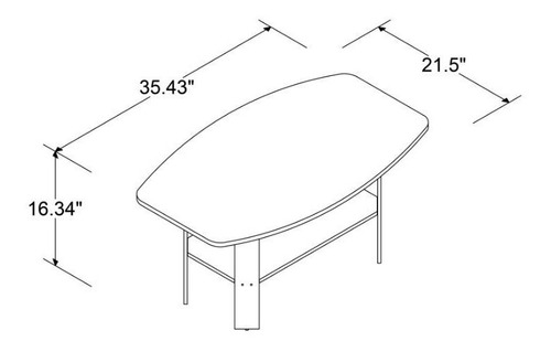 Imagen 3 de 4 de Mesa De Centro Ovalada/ Mesita Lateral/ Envió Gratis