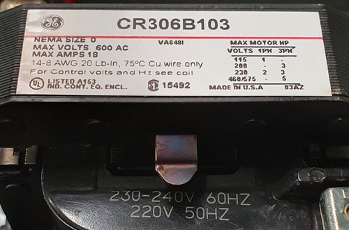 Arrancador Ge De Motor Magnético Cr306b103