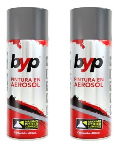 Pack De 2 Pintura En Aerosol Byp Color Primer Gris 400ml