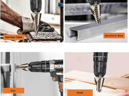 Broca Escalonada Americana Drill Hog Usa 1/4 - 3/4 (4-20 Mm)