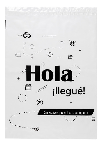 Bolsas E Commerce Hola Llegue 30x42 N2 Tricapa X 100