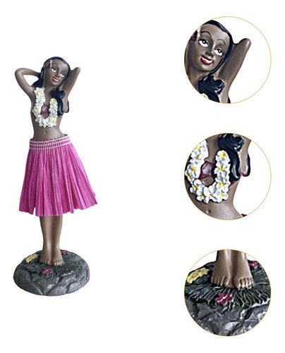 Boneca Havaiana De Painel, Dança De Posando, Rosa Vermelha