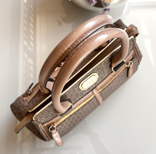 Bolsa Victor Hugo Original Marrom-claro Monograma Níquel Nude