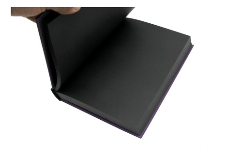 Libreta Cuaderno Francesa Hoja Negra Pasta Dura Encuadernado Violeta Oscuro