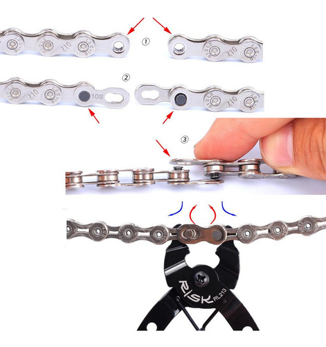 Conector De Cadena De Bicicleta 8 Piezas