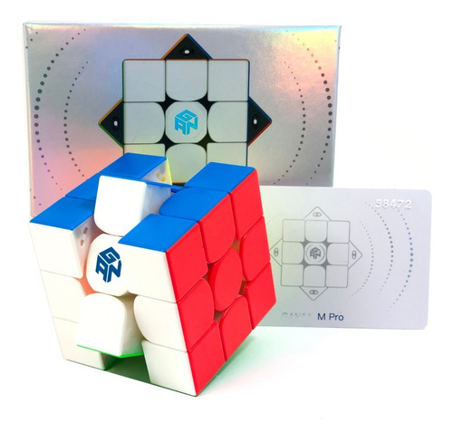 Cubo Rubik 3x3 Gan 11 M Pro Magnético Stickerless Color De La Estructura Frosted, Primary