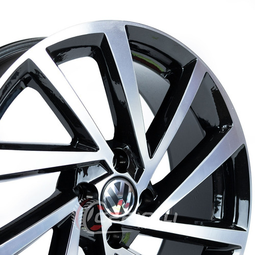 Roda Aro 17 R Seven 4x100 Zk780 Tala 6 / Valor Unitário Cor Preto Diamantado 4x100