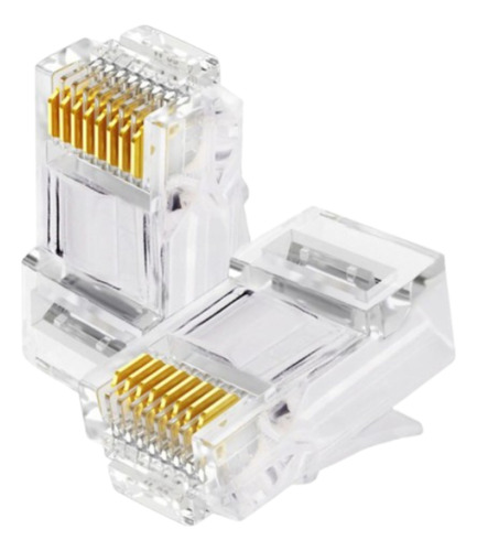 Kit 20 Rj45 + Alicate De Clipar Cabo De Rede Ob-315