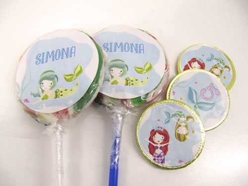 Imagen 8 de 10 de Kit Imprimible Sirenas Personalizado. Candy Bar Sirenitas