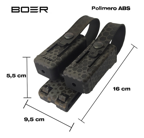 Imagen 4 de 10 de Funda Pistolera Porta Cargador Doble Muslera 2 Tiras Boer