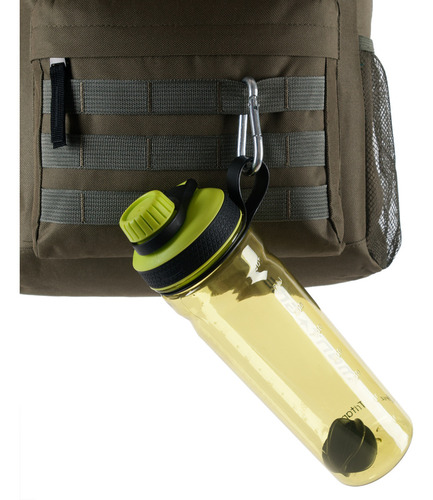 Mochila Urbana Edge Reforzada Bolsillos Porta Botellas Color Verde