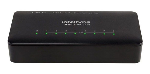 Switch 8 Portas Fast Ethernet Intelbras Sf 800 Vlan Ultra