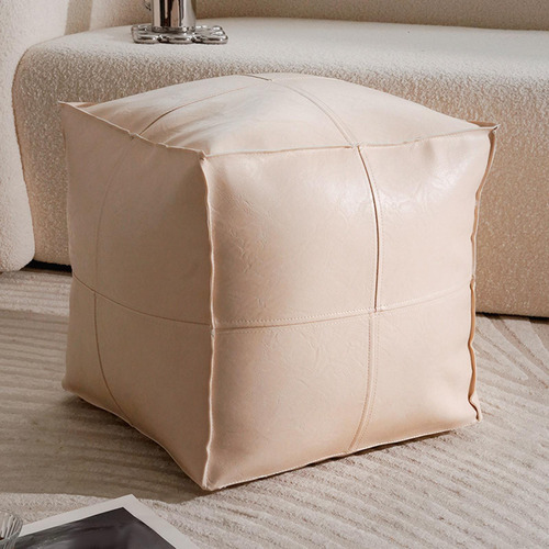 Funda De Puf Sin Relleno Puf Sin Relleno Cuadrado Beige