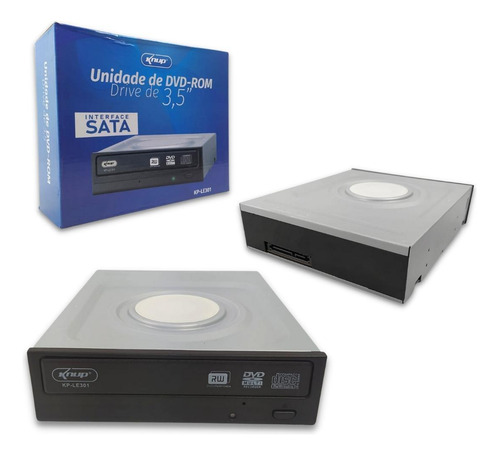 Gravador De Cd/dvd Knup Conexao Sata Drive 3,5