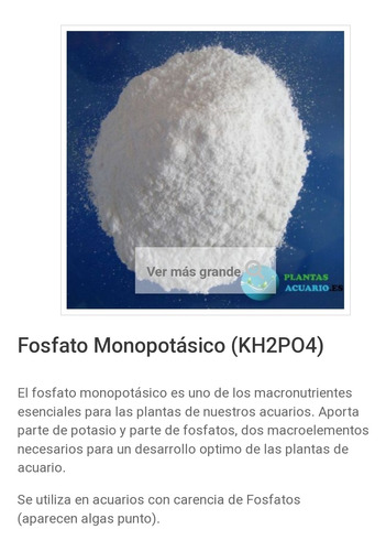 1kg Fosfato Monopotasico, Soluble,hidroponía, Acuarios