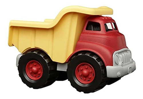 Green Toys Dump Truck En Amarillo Y Rojo - Libre De Bpa, Jug