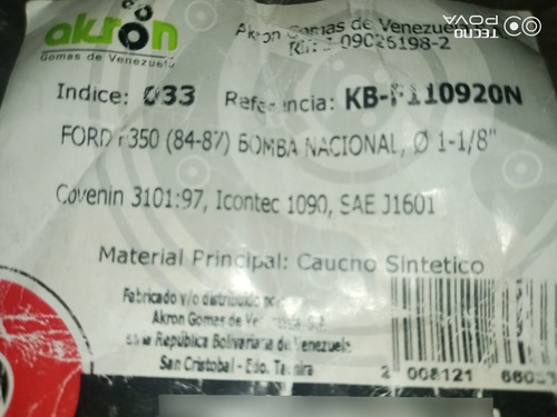 Kit Bomba De Freno Kb-f110920n/ Ford 350 (84/87) 1-18