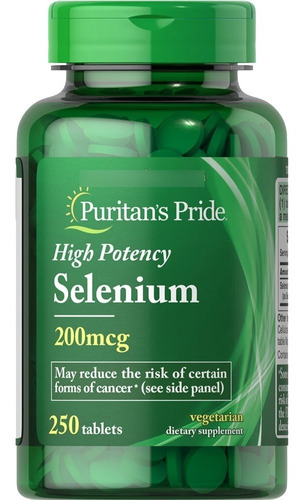 Selenio Selenium Antioxidante 200mcg Puritan 250 Tab
