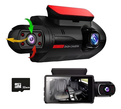 Câmera Veicular Oem A68 Blackbox 1440p 360° Visão Noturna