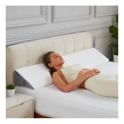 Cabecero De Almohada Con Cuña Queen Soporte Ergonómico Para