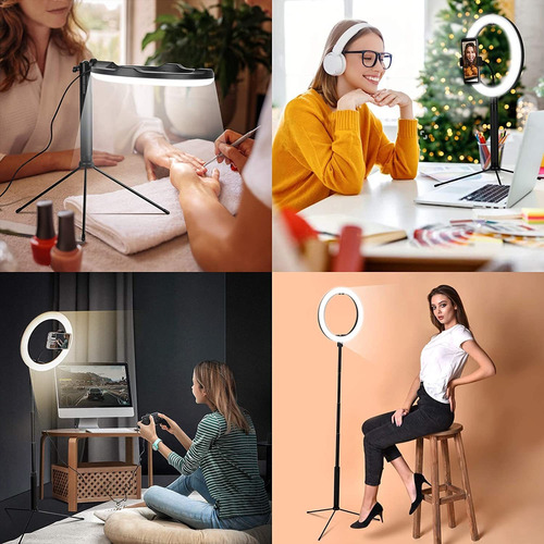 Anillo De Luz Con Soporte, Havit 10 Selfie Ring Lights Con