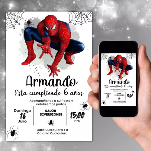 GRATIS] Invitación Hombre Araña Spiderman, Editable