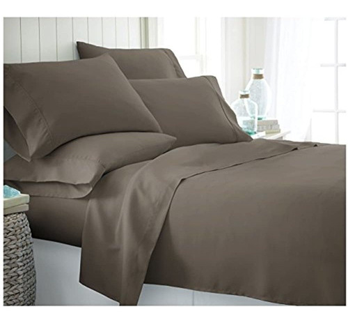 Ienjoy Home Juego De Sábanas De 6 Piezas, Twin Xl, Taupe