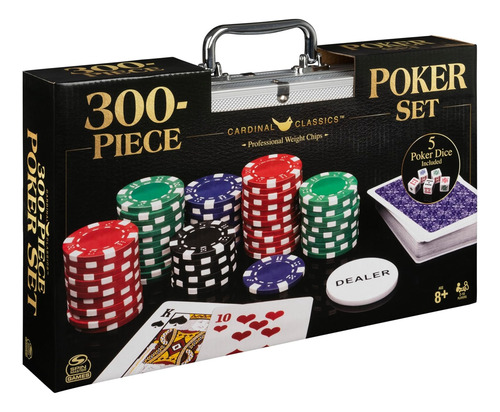 Set De Fichas Para Poker Spin Master, Con Estuche, 300 Pcs