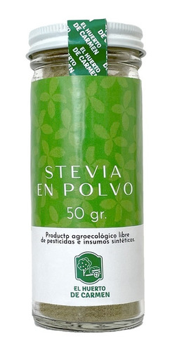 Stevia En Polvo 100% Pura 50g Huerto De Carmen Agroecológica