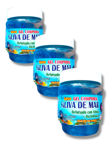 Gel Saliva De Mar 3 Pzas