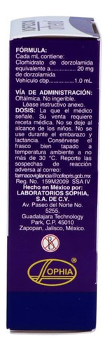 Iopzox Ofteno Solución 20 Mg /ml Caja Con Frasco Gotero Con