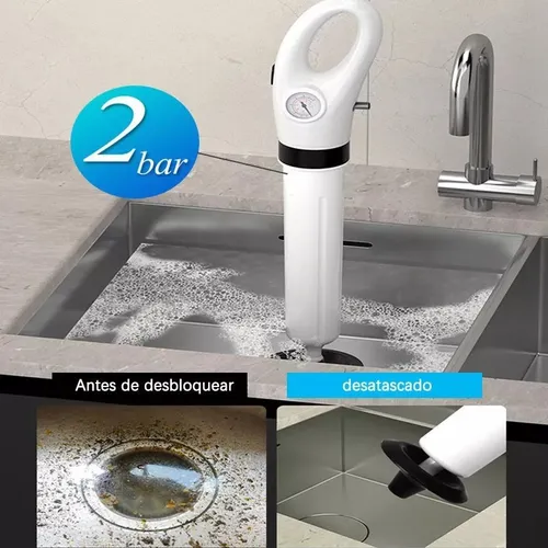 Bomba Para Destapar Tuberías, Residuos, Drenaje, Barómetro