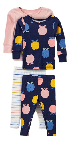 Conjunto Pijamas Carters Pantalones Niña Bebé 1m064810