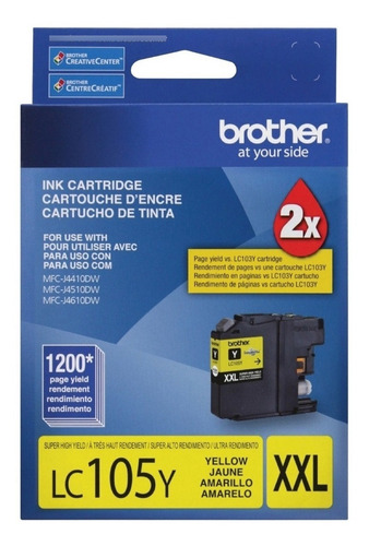 Cartucho Brother Amarillo Lc105y Lc105 Xxl J6920 J4510 Leer!