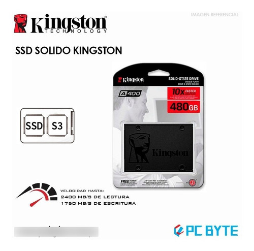 Disco Solido Kingston 480gb Sa400s37 Sata3 2.5  6gb