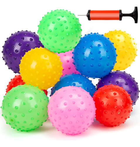 Pelota De Rebote, 12 Bolas Sensoriales Knobby Para Fiesta, B