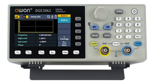 Dge3062 Generador De Funciones Owon 60 Mhz 2 Ch Modulación