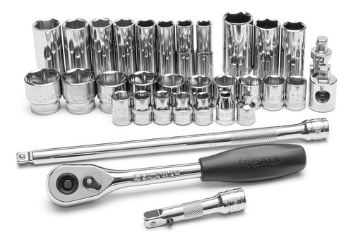 Sata Juego De Bandejas Métricas De 33 Piezas 3/8 Dr 6 Pt - S