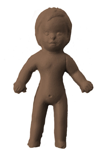 Mini Boneco Xaxa Plástico P/ Maquete - 100un Cor Marron